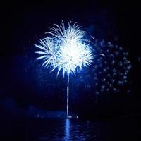 Blue fireworks photo