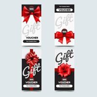 Set of Gift Cards voucher vector