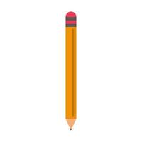 Pencil with eraser  isolated cartoon vector
