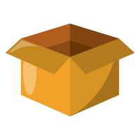 Cardboard box open delivery symbol vector
