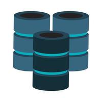 Database servers disks technology symbol vector