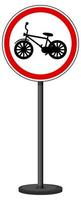 Red traffic sign on white background vector
