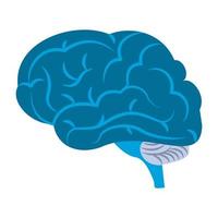 icono de cerebro azul vector