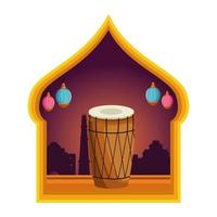 Drum Mridangam icon vector