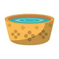 Water in pot icon vector