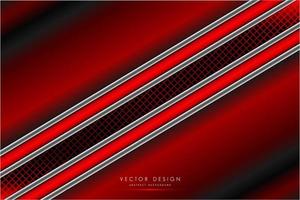 Modern black and red metallic background vector