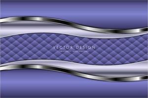 Modern silver and violet metallic background vector
