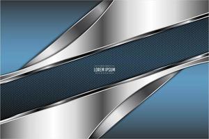 Modern blue and silver metallic background vector