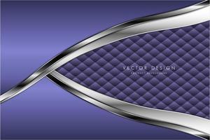 Modern silver and violet metallic background vector