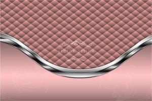 Luxury pink and silver metallic background vector