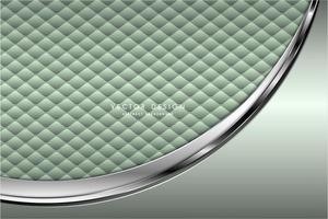 Modern green and silver metallic background vector