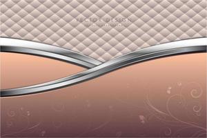 Luxury pink and silver metallic background vector