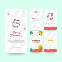 Advertisement or gift card design for Christmas sale vector