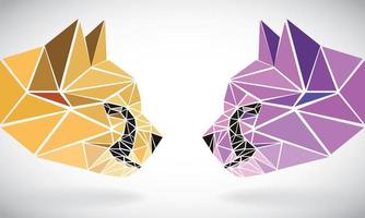 Polygonal abstract geometric triangle cheetah. vector