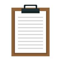 Document clipboard report symbol isolated vector