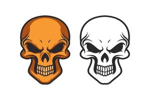 Skull vector design on white background