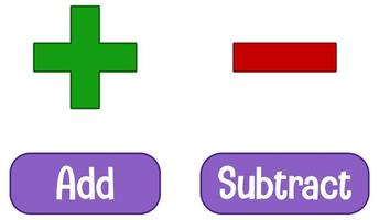 Opposite words with add and subtract vector