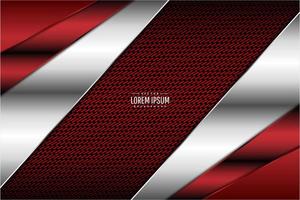 Modern red and silver metallic background vector