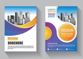 Flyer template design for cover layout annual report vector