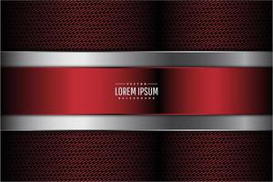Modern red and silver metallic background vector