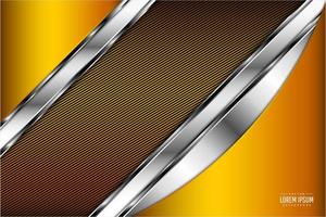 Modern yellow and silver metallic background