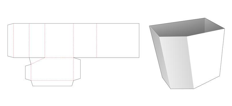 Two chamfered drawers and chamfered cover die cut template 2068289 ...