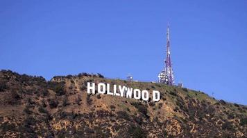 Nahaufnahme des Hollywood-Zeichens 4k video