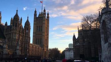 London England Palast von Westminster Gebäude 4k video