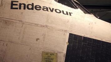 Endeavor Space Shuttle Pan in Hanger 4K video