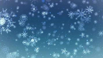 Snowflakes Falling Motion Background 4K