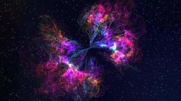 fundo de movimento 4k da nebulosa do arco íris video