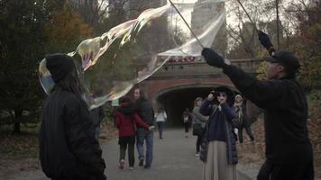burbujas en el parque central video