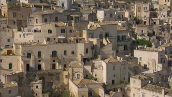 Matera Italy from overhead video