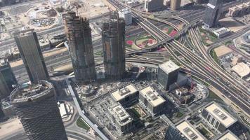 Aerial of Dubai Highway Roads 4k video
