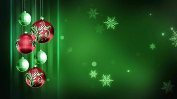 Red & Green Ornaments 4K Christmas Motion Background Loop video