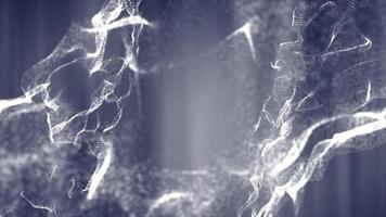 wit organisch gaas gevormd met golvende stippen op een donkere achtergrond video
