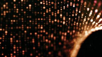 Undulating mesh formed with red bokeh lights  video