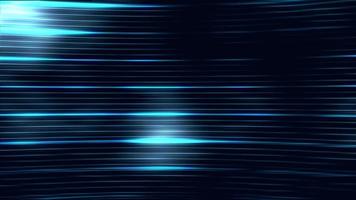 Blue 4K shiny lines moving in horizontal curved path video