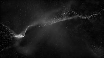 partículas brancas borradas de 4k flutuando em fundo escuro