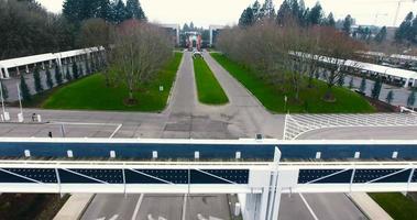 Aerial Drone Shot Oregon Nike Head Quarters in 4K video