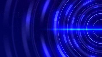 túnel de discos azuis em 4k video