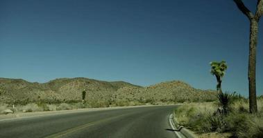 Coup de voyage d'un conducteur sur un sentier désertique video