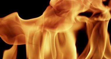 Spectacular combustion with orange flames in 4K slow motion video