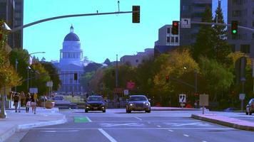 sacramento capital building 4k video