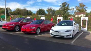 Tesla Charging Station 4K video