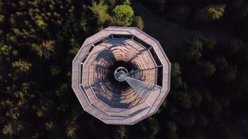 Treetop tower view from up in 4K video