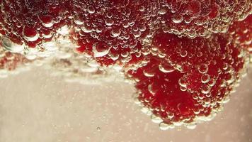 Extreme Close Up Of Raspberries And Soda video