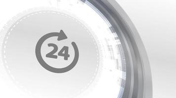 Business Button 24 Stunden Service Online-Netzwerk Web-Symbol video