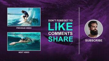 Youtube Channel End Screen AE Template 09 motion_graphic