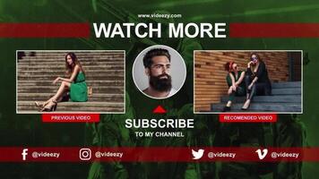 Youtube Channel End Screen AE Template 05 motion_graphic